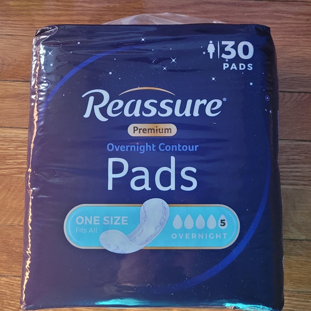 Reassure 30 Pads Overnight Premium Pack